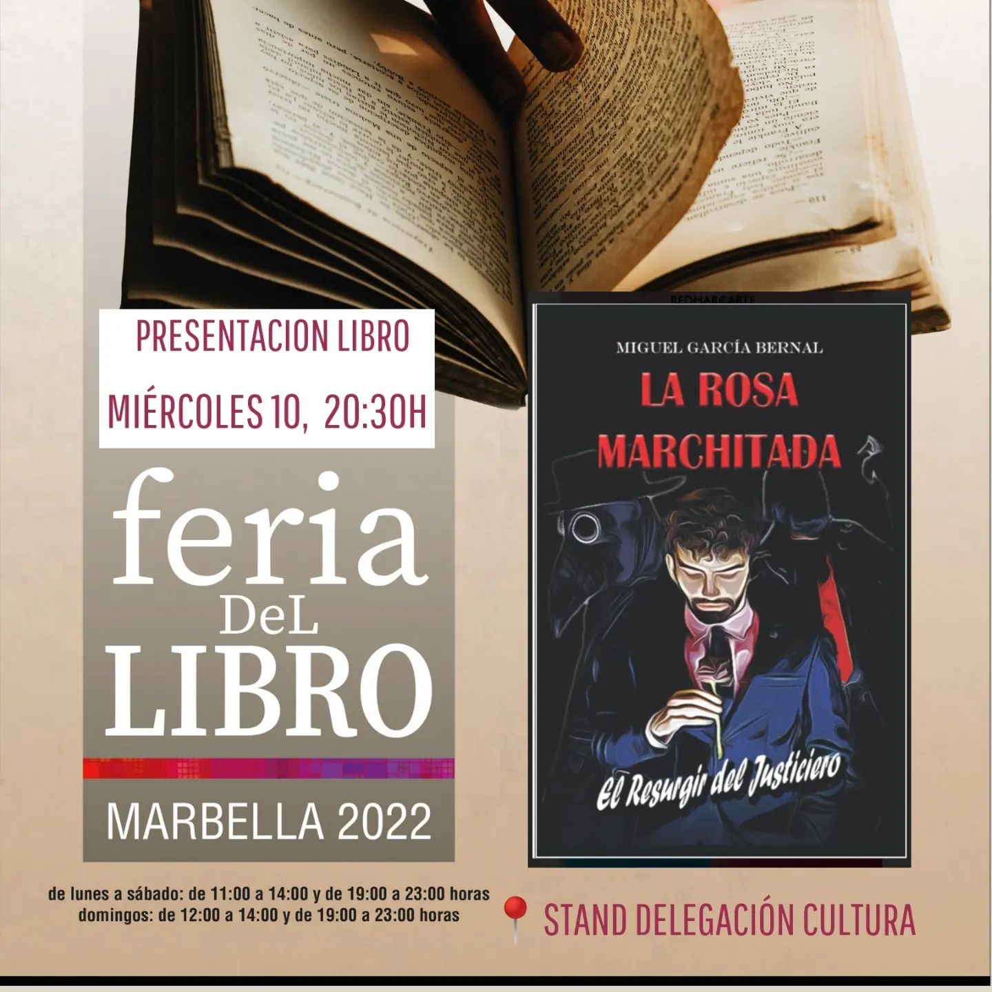La Feria del Libro de Marbella encara la última semana con presentaciones de libros y talleres infantiles